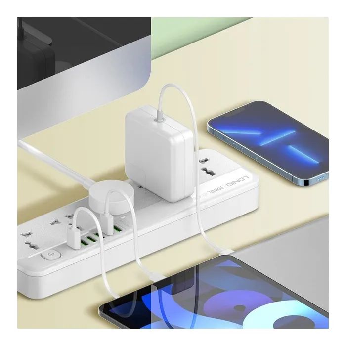 Сетевой фильтр питания LDNIO SC5614 5роз. 3USB 2м (SC5614) изображение 6