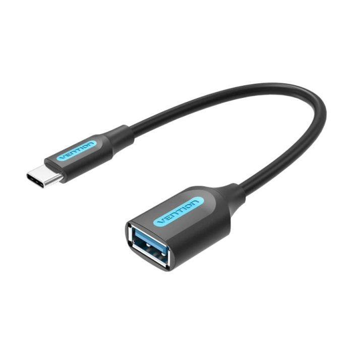 Переходник OTG USB 3.1 AF to USB-C 0.15m black VENTION (CCVBB)