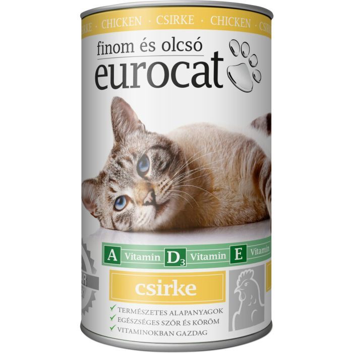 Консерви для котів EuroCat шматочки в желе з птицею 415 г (5999886848095)