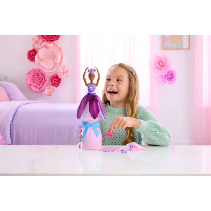 Кукла Barbie Набор-сюрприз с куклой Barbie Petal Pop Фиолетовая маргаритка (JMF58) изображение 7