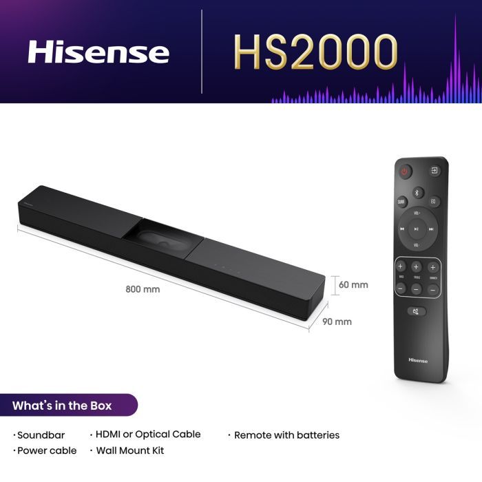 Акустическая система Hisense HS2000 Black (20014893) изображение 10