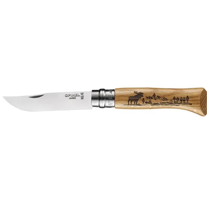 Нож Opinel 8 Animalia America Elk (002627)