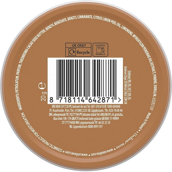 Бальзам для губ Vaseline Какао-масло 20 г (8718114642871) изображение 2