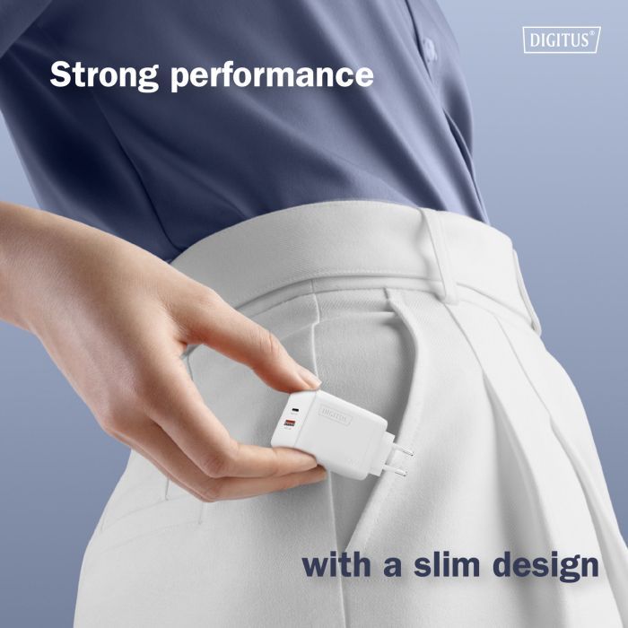 Зарядний пристрій Digitus 1xUSB-C + 1xUSB 30W GaN (DA-10301) зображення 11