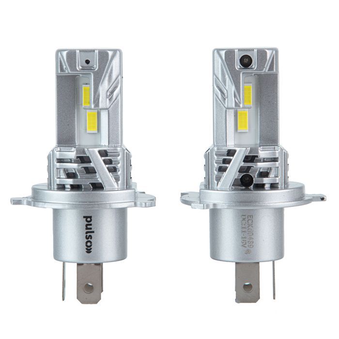 Автолампа PULSO LED-chips 7535/9-18v/2x28w/6000Lm/6500K (M6-H4)