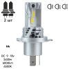 Автолампа PULSO LED-chips 7535/9-18v/2x28w/6000Lm/6500K (M6-H4) изображение 2