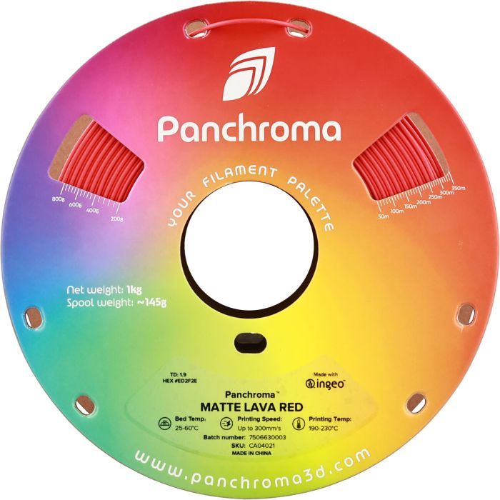 Пластик для 3D-принтера Polymaker PLA PANCHROMA MATTE 1,75mm 1kg LAVA RED (CA04021) изображение 2