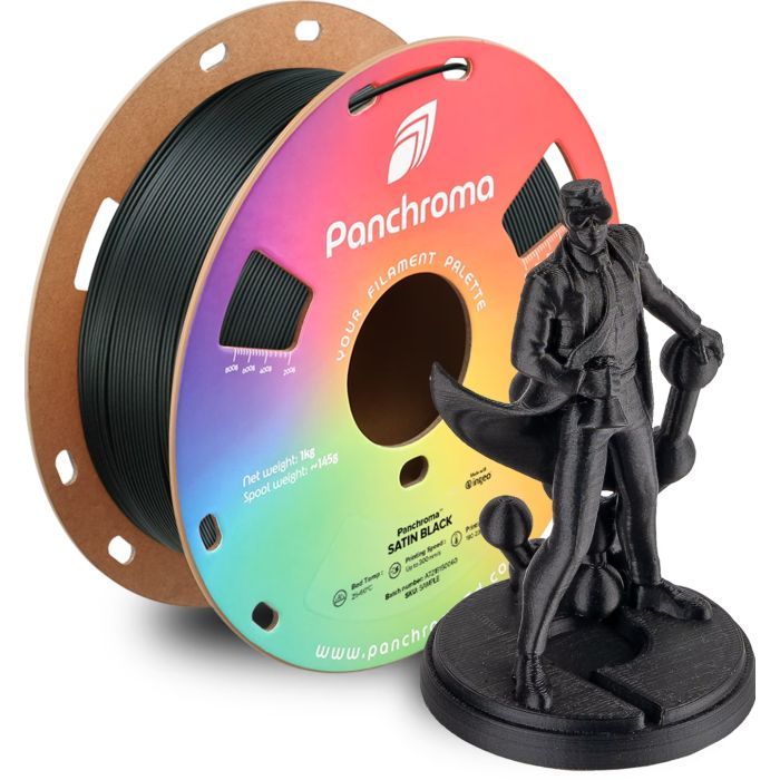 Пластик для 3D-принтера Polymaker PLA PANCHROMA SATIN 1,75mm 1kg BLACK (CA05011) зображення 3