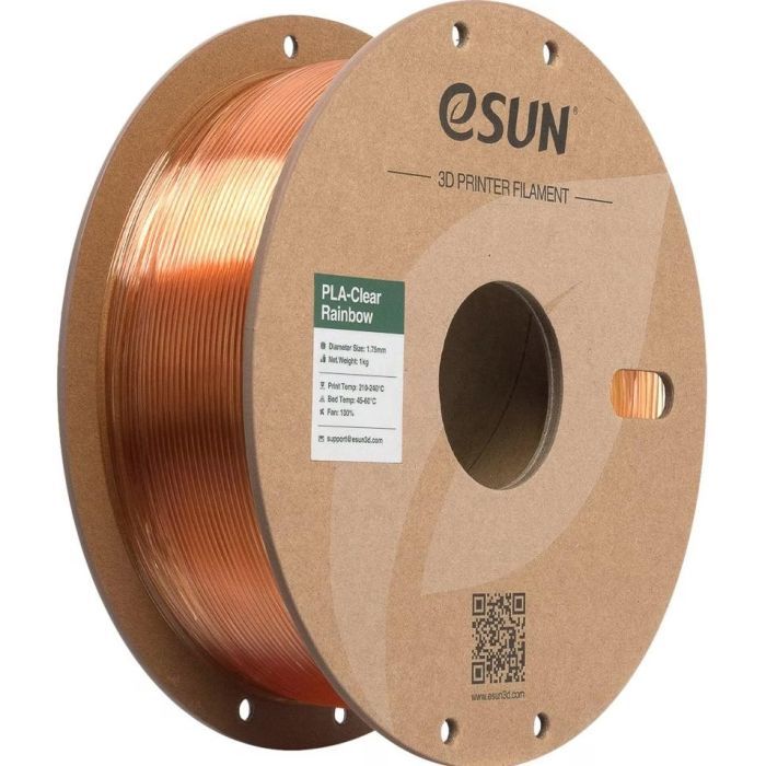 Пластик для 3D-принтера eSUN PLA Clear Rainbow 1,75mm 1kg YELLOW PINK (PLA-CLRB175RB-YP1P1)