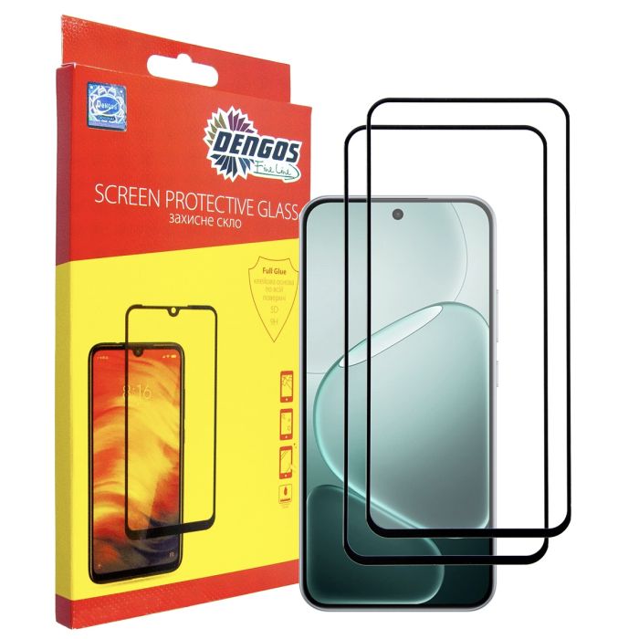 Скло захисне Dengos OPPO A6 Pro Black 2 pcs (DG-TG2P-94)