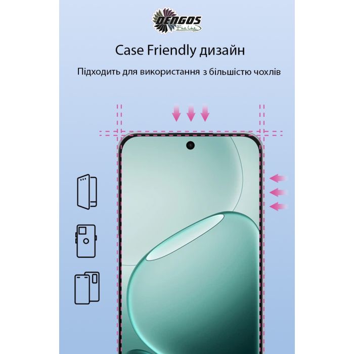 Скло захисне Dengos OPPO A6 Pro Black 2 pcs (DG-TG2P-94) зображення 3