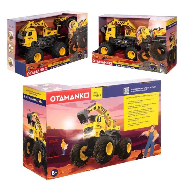 Конструктор Otamanko Автоконструктор BIGFOOT Вездеход Экскаватор (FY002A (yellow)) изображение 4