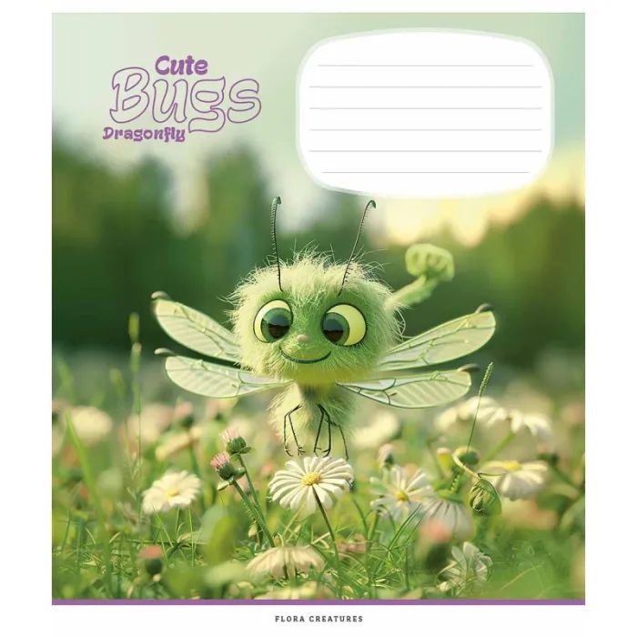 Тетрадь Школярик Cute bugs 12 листов клетка (012-3462K) изображение 2