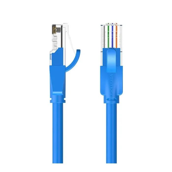 Патч-корд 0.5м, UTP cat 6 RJ-45 blue Vention (IBELD) изображение 2