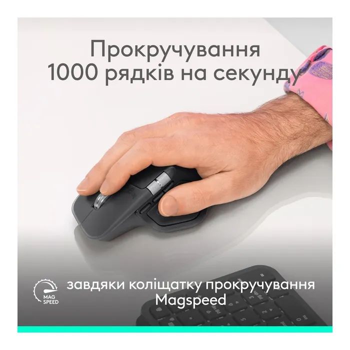 Мышка Logitech MX Master 4 Performance Wireless/Bluetooth Pale Gre (910-007563) изображение 4