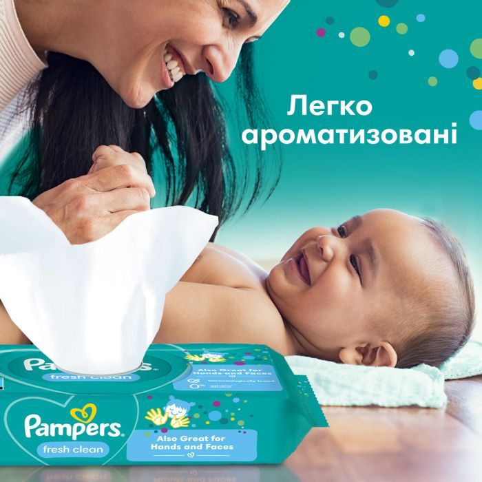 Детские влажные салфетки Pampers Fresh Clean 80 шт х 12 пачок (960 шт) (8006530134552) изображение 7