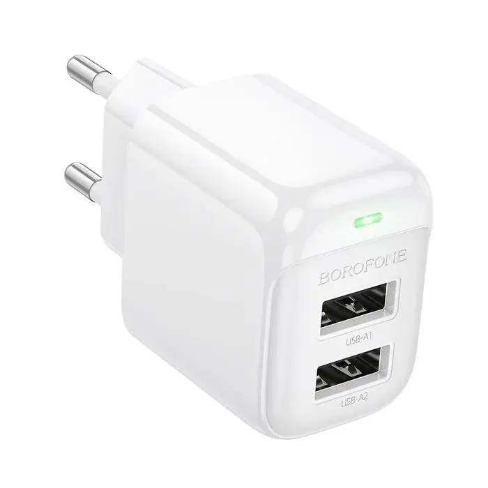 Зарядное устройство BOROFONE BAS41A 2xUSB white (6941991113741) изображение 2