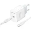Зарядное устройство BOROFONE USB-C PD20W + cable USB-C to USB-C white (6941991121371) изображение 4