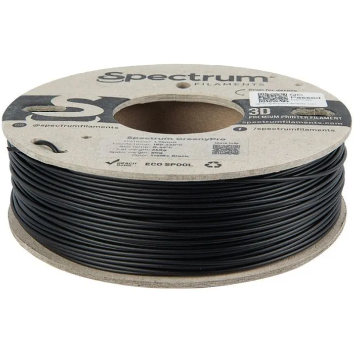 Пластик для 3D-принтера Spectrum GreenyPro 1.75mm 0.25 kg Black, Traffic (80994) зображення 2