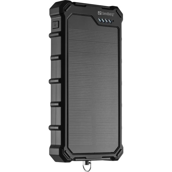 Батарея універсальна Sandberg 10000mAh, 22.5W, PD, Solar, CampLED, PowerThrough, IP65 (421-23)