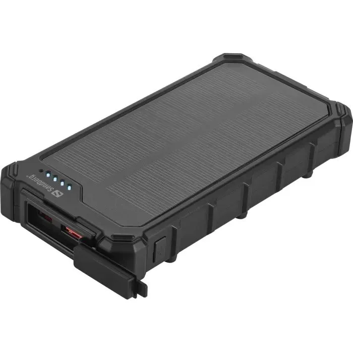 Батарея універсальна Sandberg 10000mAh, 22.5W, PD, Solar, CampLED, PowerThrough, IP65 (421-23) зображення 3