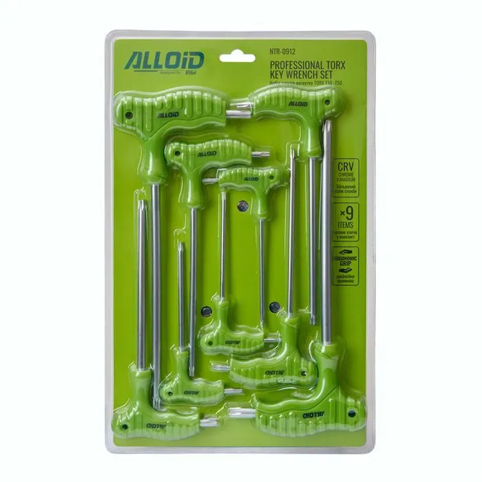 Ключ Alloid вигнутий TORX, 9шт. (NTR-0912)
