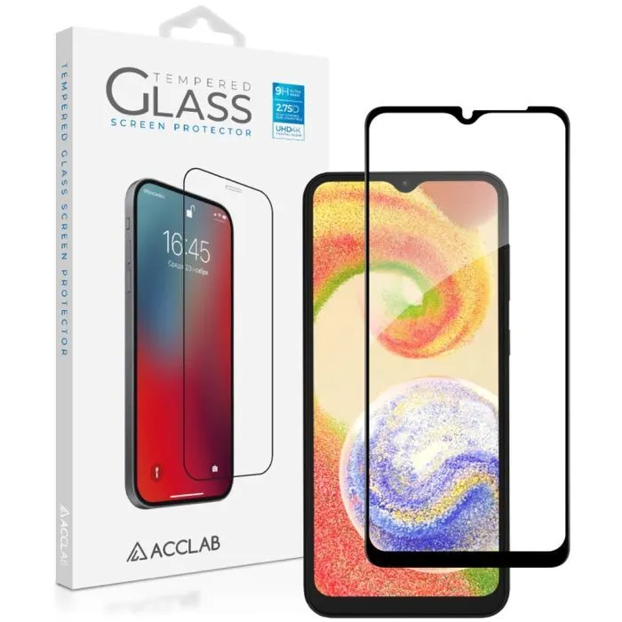 Скло захисне ACCLAB Full Glue Samsung A04 Black (1283126544804) зображення 2