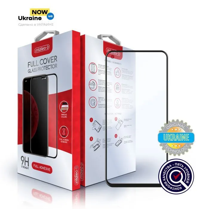 Скло захисне Intaleo Full Glue Xiaomi Redmi Note 9S Black (1283126501340) зображення 2