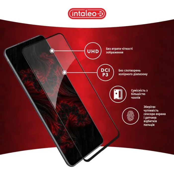 Скло захисне Intaleo Full Glue Xiaomi Redmi Note 9S Black (1283126501340) зображення 4