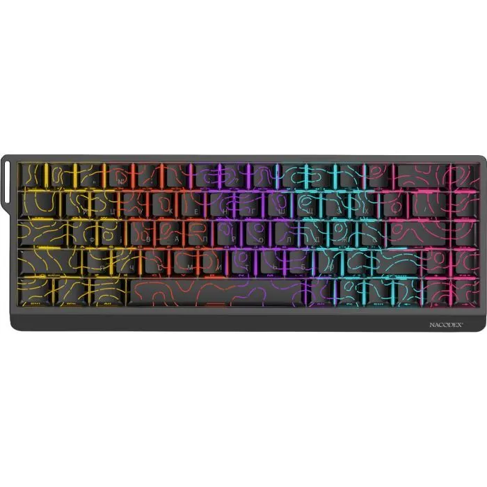 Клавіатура Ajazz NacodeX NK68 V2 Red Switch LED USB UA Black (NK68-V2-R-S-B)
