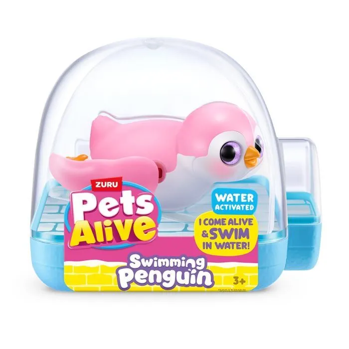 Интерактивная игрушка Pets & Robo Alive Пингвиненок (розовый) (9573B)