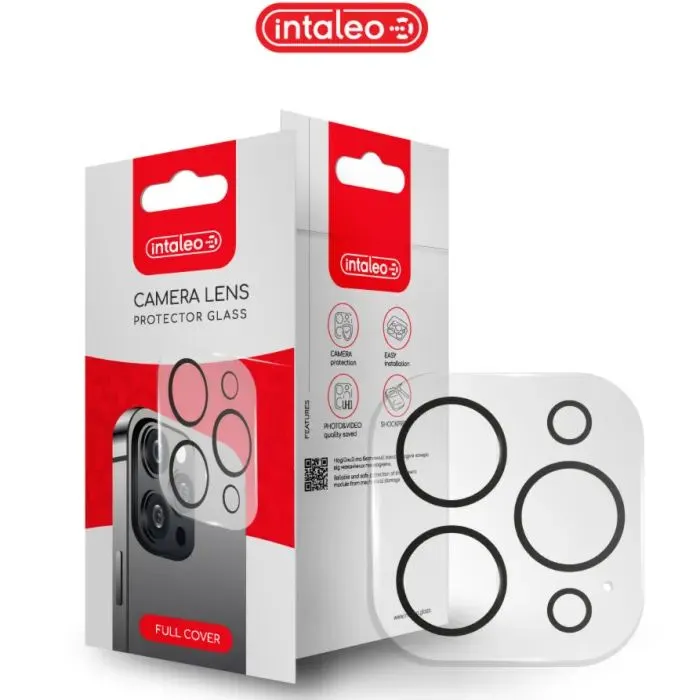 Скло захисне Intaleo Camera Lens Apple iPhone 12 Pro Black (1283126565281)