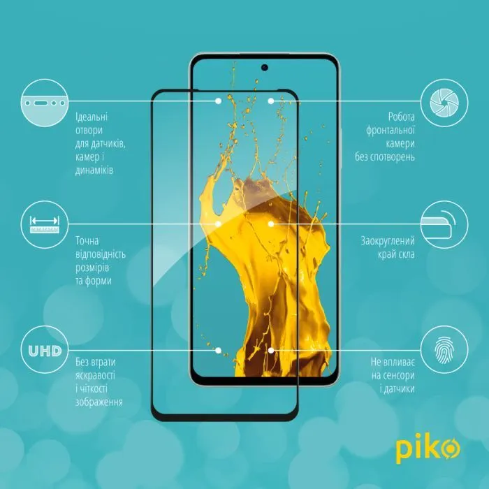 Скло захисне Piko Full Glue ESD Oppo A5 Pro 5G Black (1283126623912) зображення 3