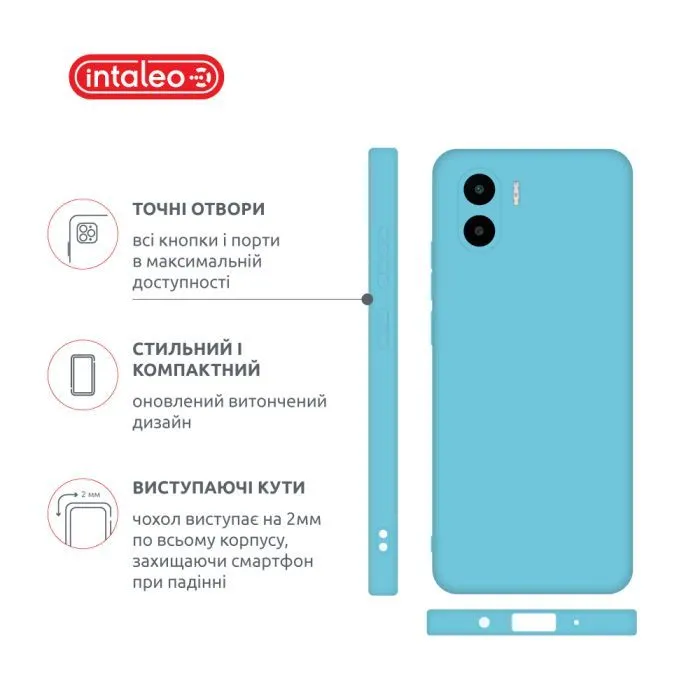 Чохол до мобільного телефона Intaleo Silicone Xiaomi Redmi A2 Light Blue (1283126600883) зображення 4