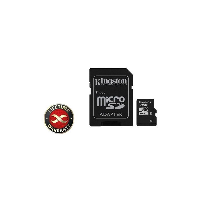 Карта памяти Kingston 8Gb microSDHC class 4 ОЕМ (SDC4/8GB)