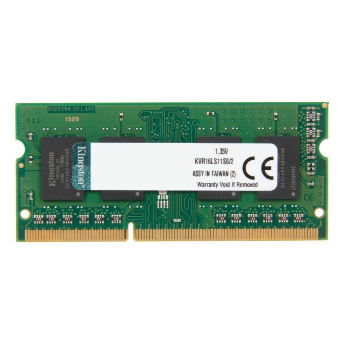 Модуль пам'яті для ноутбука SoDIMM DDR3L 2GB 1600 MHz Kingston (KVR16LS11S6/2)