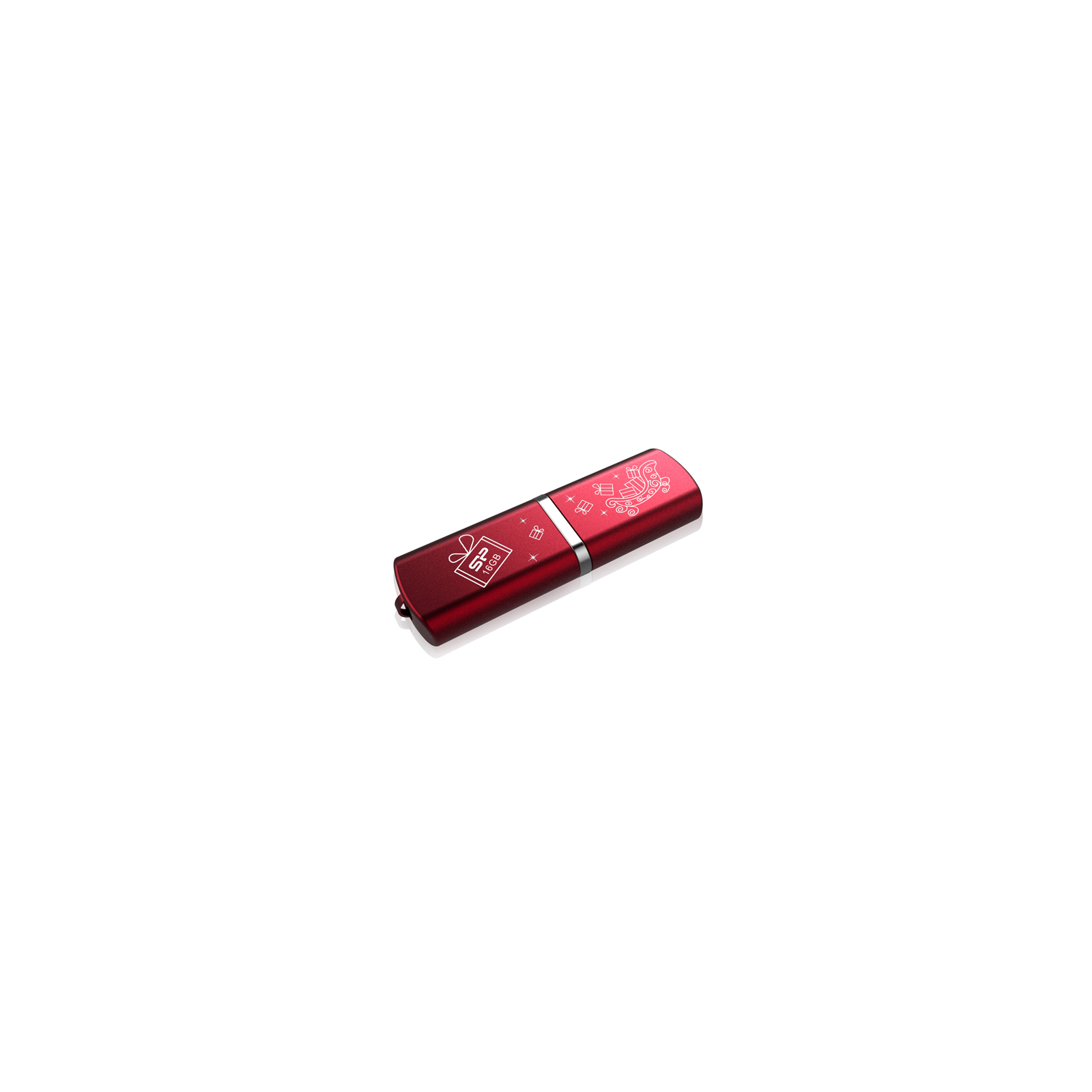 USB флеш накопитель Silicon Power 16Gb LuxMini 720 red winter edition (SP016GBUF2720V1R-LE) изображение 2