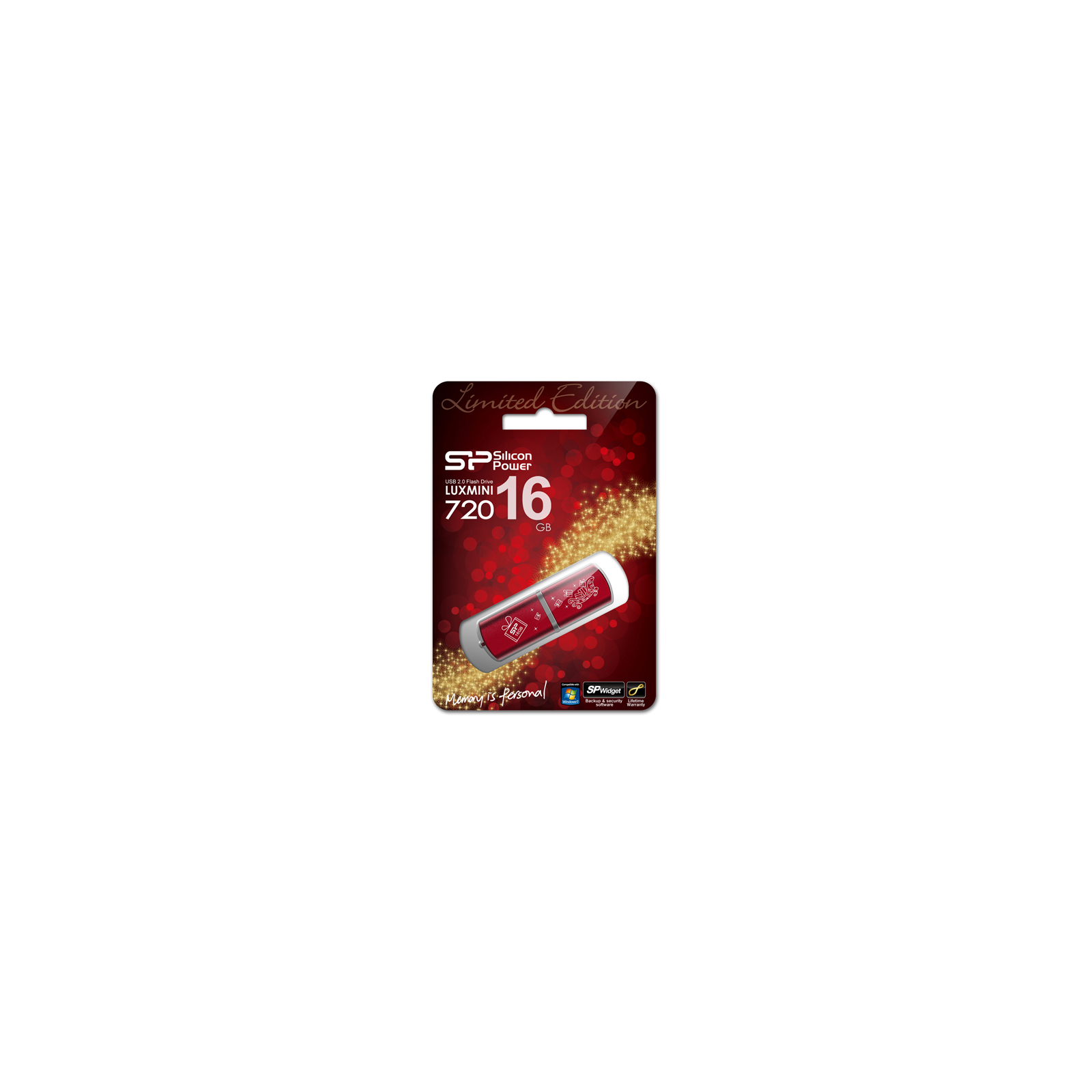USB флеш накопичувач Silicon Power 16Gb LuxMini 720 red winter edition (SP016GBUF2720V1R-LE) зображення 3