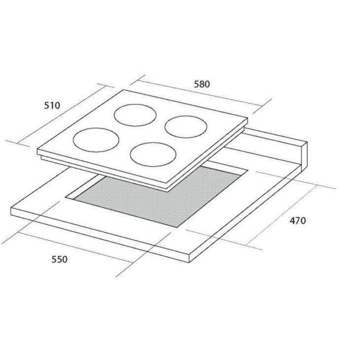 Варочна поверхня Pyramida PFE 641 IVORY RUSTICO зображення 10