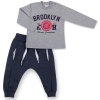Набор детской одежды Breeze кофта и брюки серый меланж " Brooklyn" (7882-86B-gray)