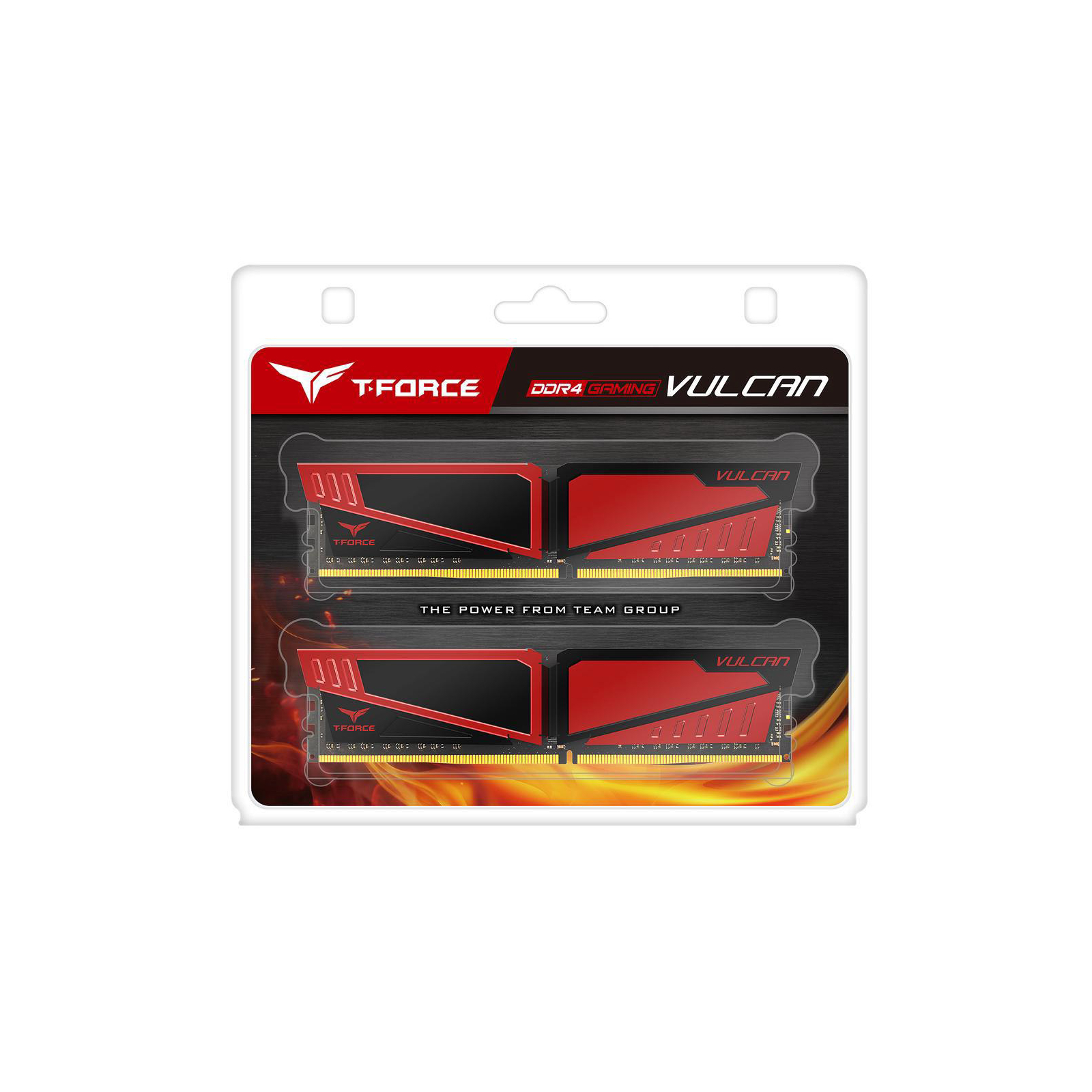 Модуль памяти для компьютера DDR4 16GB (2x8GB) 3000 MHz T-Force Vulcan Red Team (TLRED416G3000HC16CDC01) изображение 3