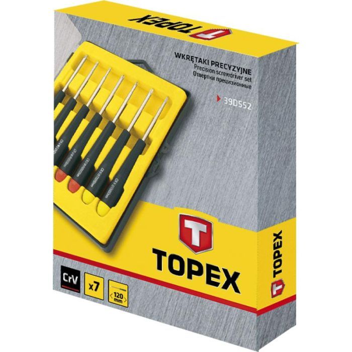 Набор отверток Topex прецизионная набор 7 шт. (39D552) изображение 2