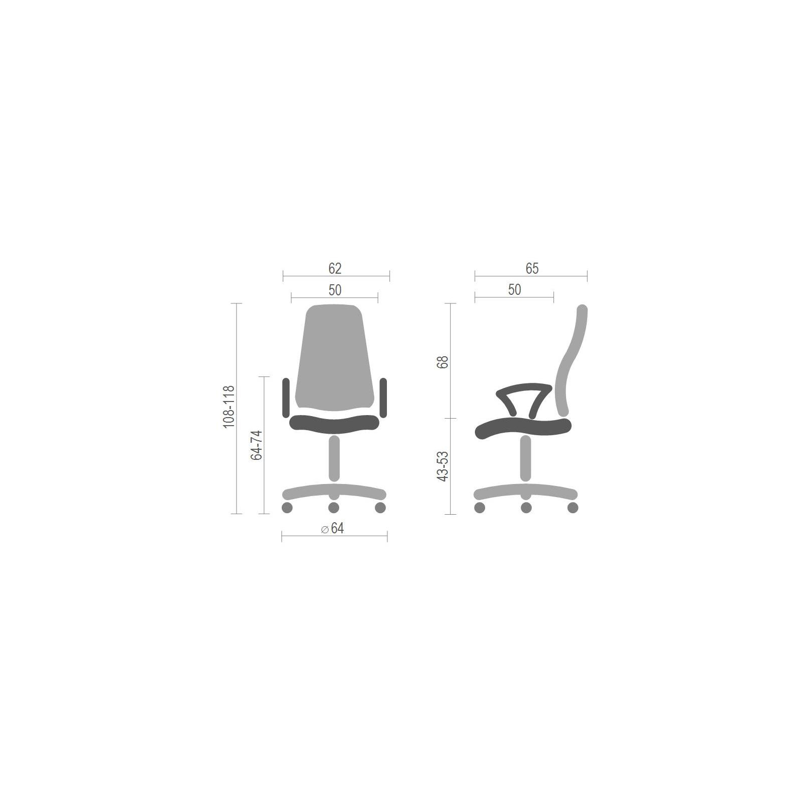 Офісне крісло Аклас Гилмор CH TILT Оранжевое (09562) зображення 6