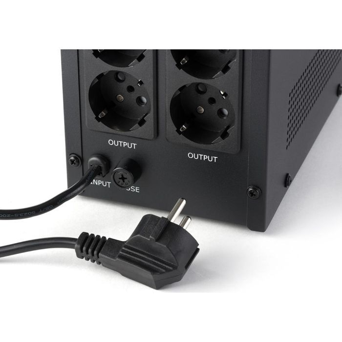 Пристрій безперебійного живлення Vinga LCD 1200VA metal case with USB (VPC-1200MU) зображення 6