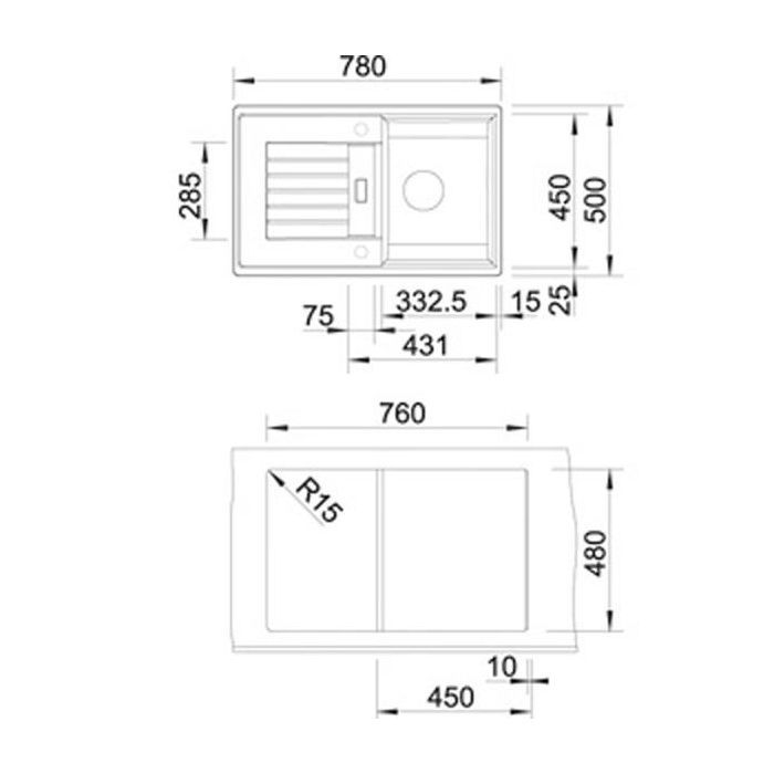 Мойка кухонная Blanco 514732 ZIA 45S АНТРАЦИТ изображение 2