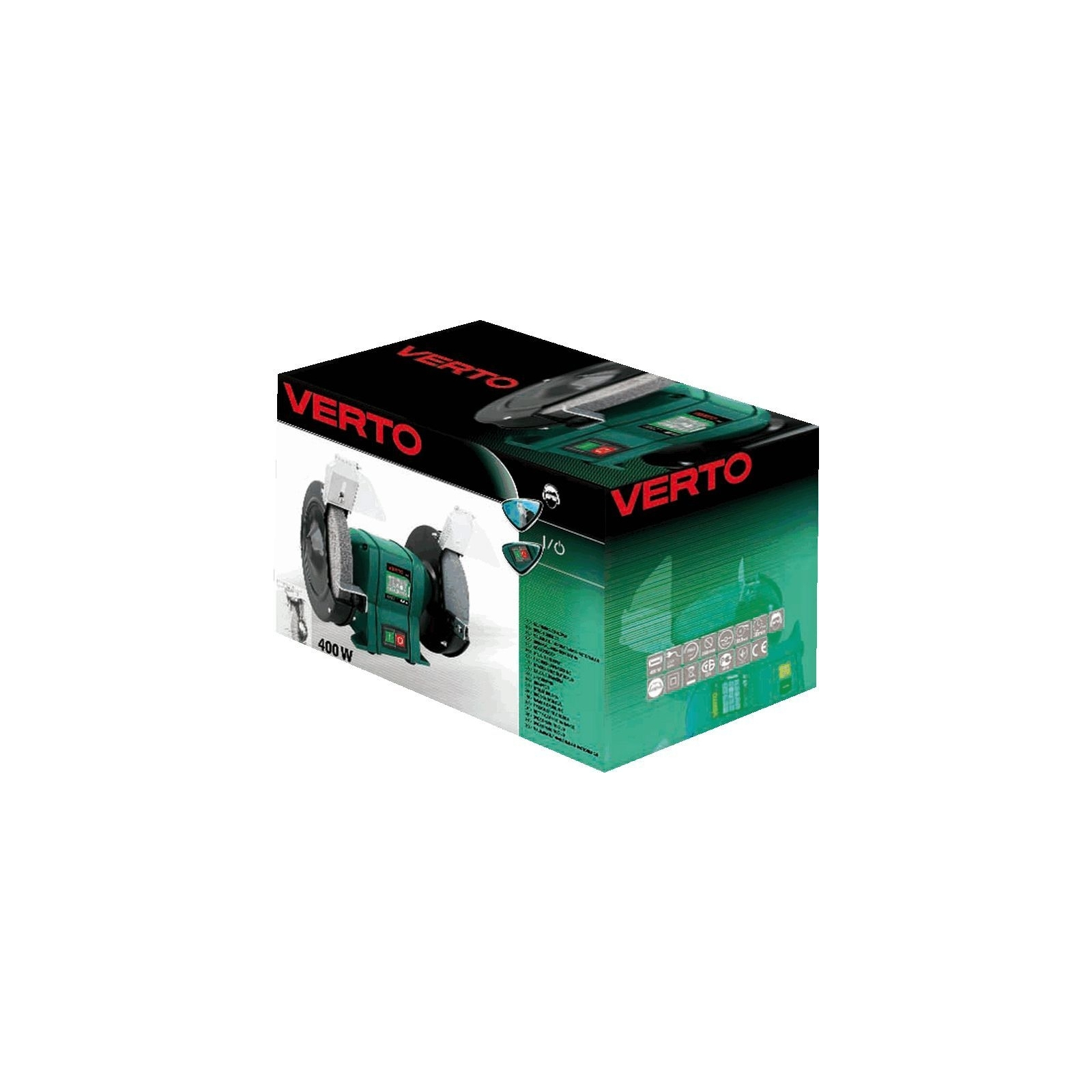 Точильний верстат Verto 350 Вт, круг 200x16 мм (51G427) зображення 2