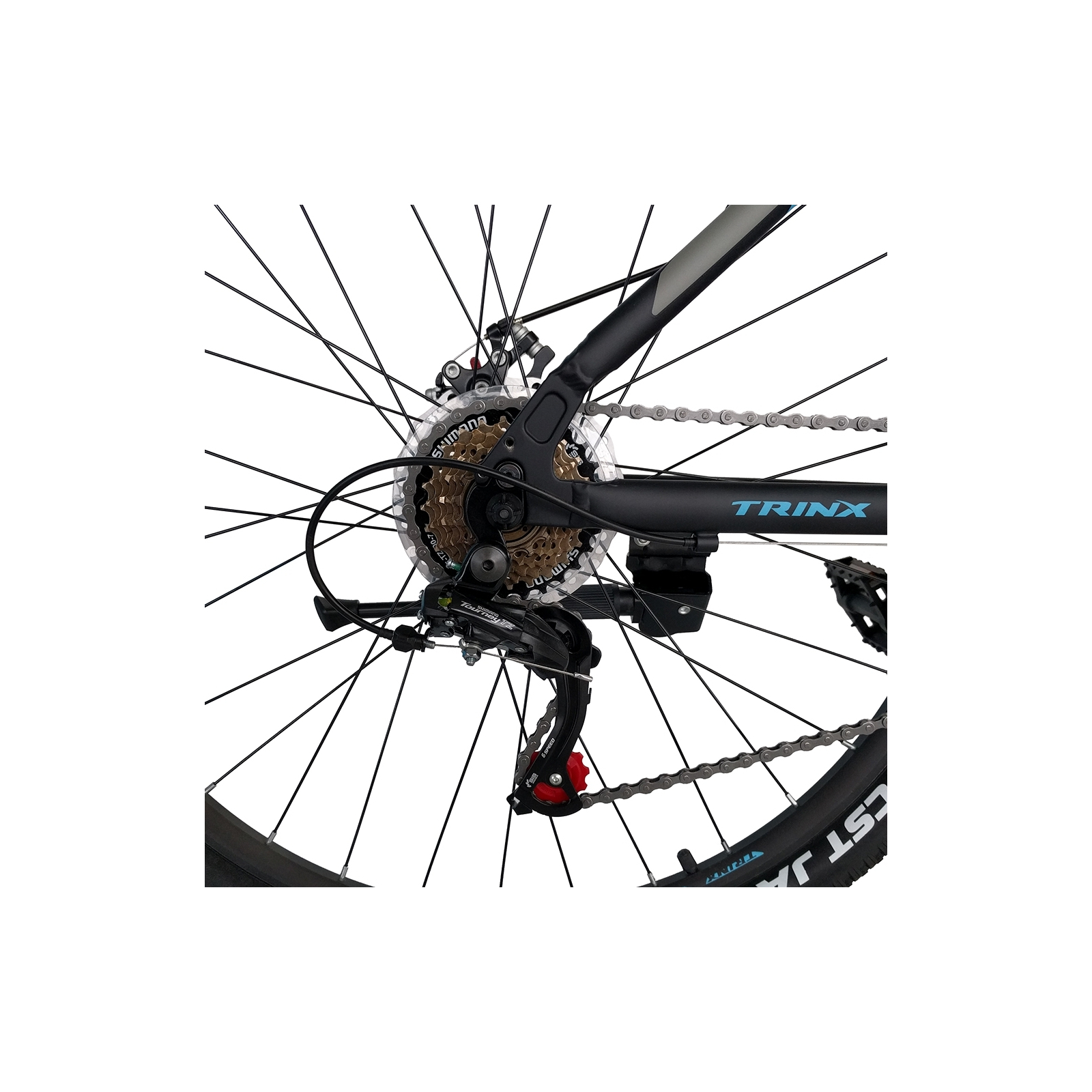 Велосипед Trinx Majestic M136Elite 2019 27.5" 21" Matt-Black-Blue-Grey (M136Elite.21MBBG) изображение 3