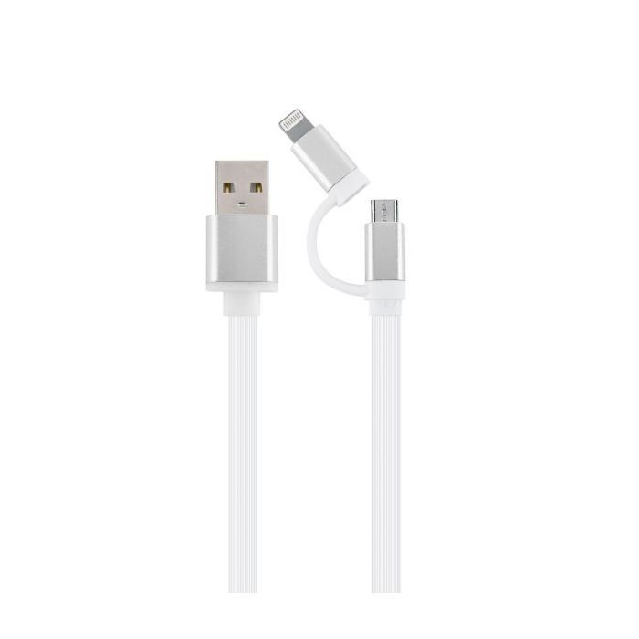 Дата кабель USB 2.0 AM to Lightning/Micro 1.0m Cablexpert (CC-USB2-AM8PmB-1M-SV)
