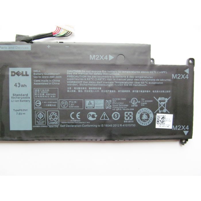 Аккумулятор для ноутбука Dell Latitude E7370 P63NY, 43Wh (5381mAh), 4cell, 7.6V, Li-ion (A47223) изображение 2