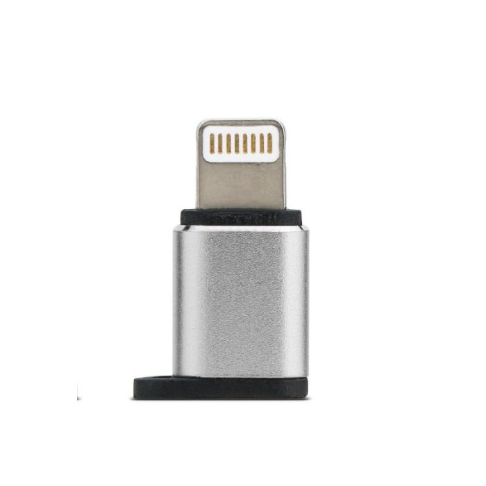 Перехідник Visual MicroUSB to Lightning, silver Remax (RA-USB2-SILVER)